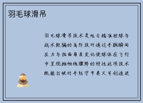 羽毛球滑吊